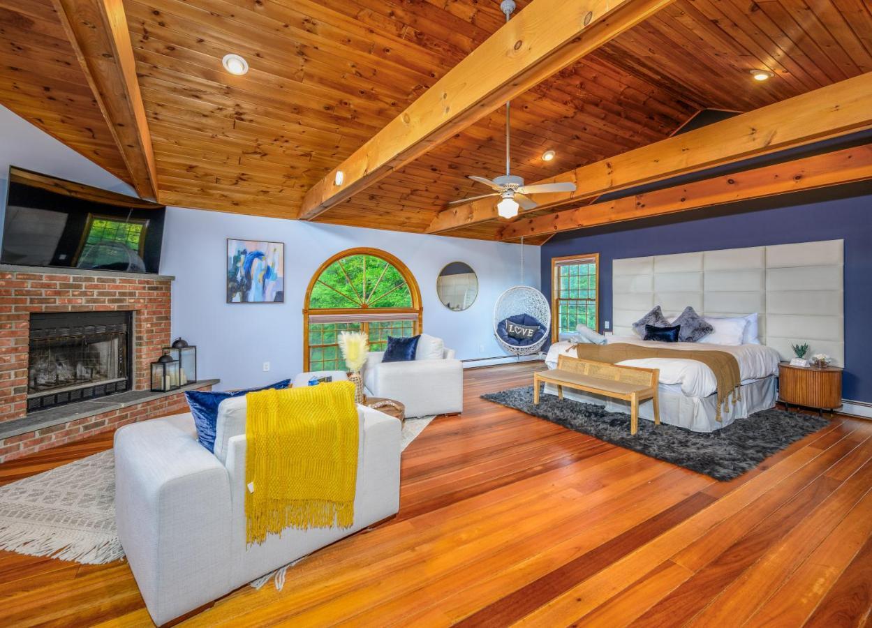 Mountain Blue Vista - Luxury Retreat Near Ski Resorts With Pond, Firepit And Hot Tub Windham Exterior foto